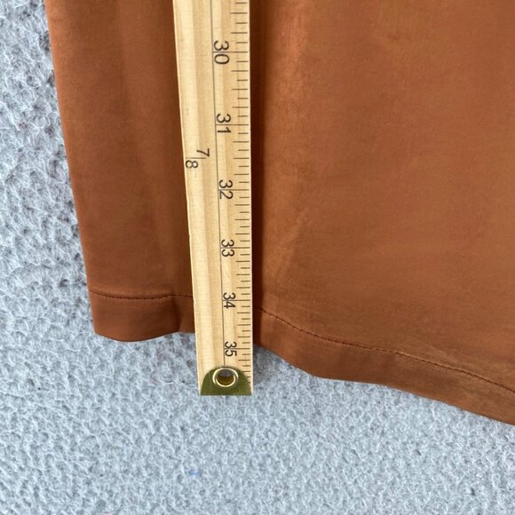 Lulus Dress Women Extra Small Hot Night Out Bronze Satin Surplice Faux Wrap Mini - Picture 10 of 11